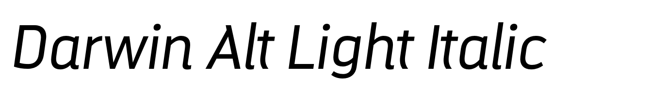 Darwin Alt Light Italic